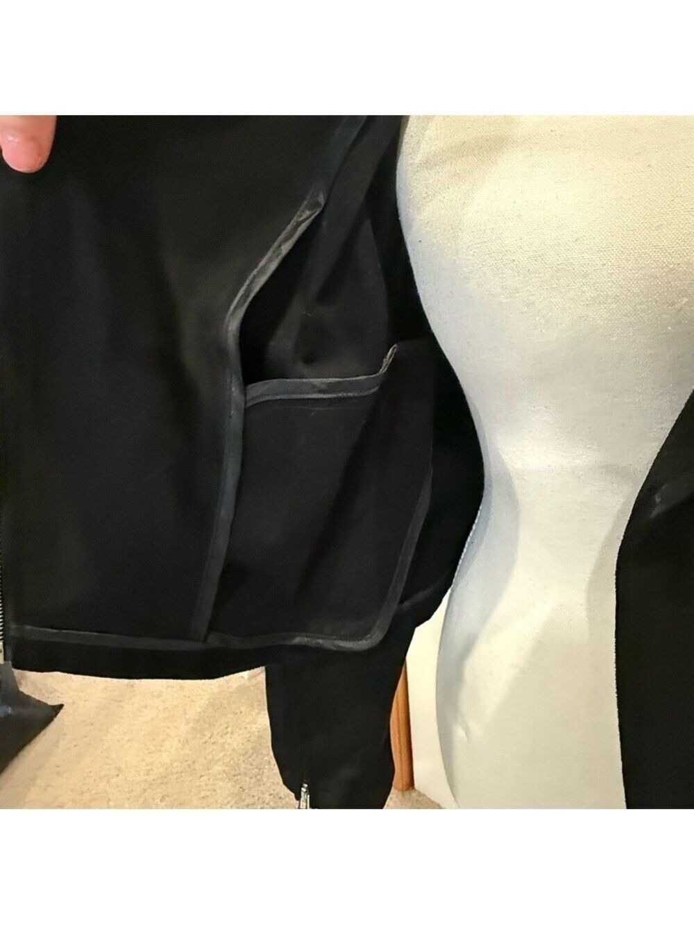 Silence + Noise Black Faux Suede Moto Jacket “Let’s Be Better Humans” - Picture 9 of 13